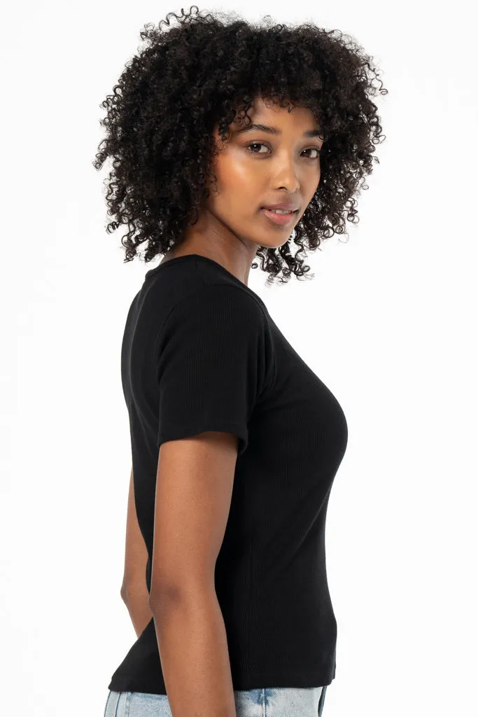Ribbed T-Shirt _ 141556 _ Black sold by Refinery product image thumbnail 3