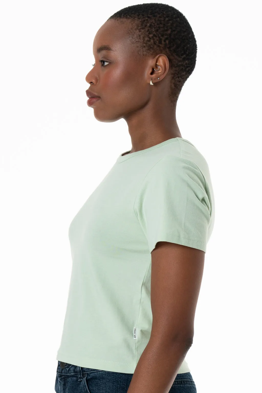 Fitted T-Shirt _ 143360 _ Sage sold by Refinery product image thumbnail 2