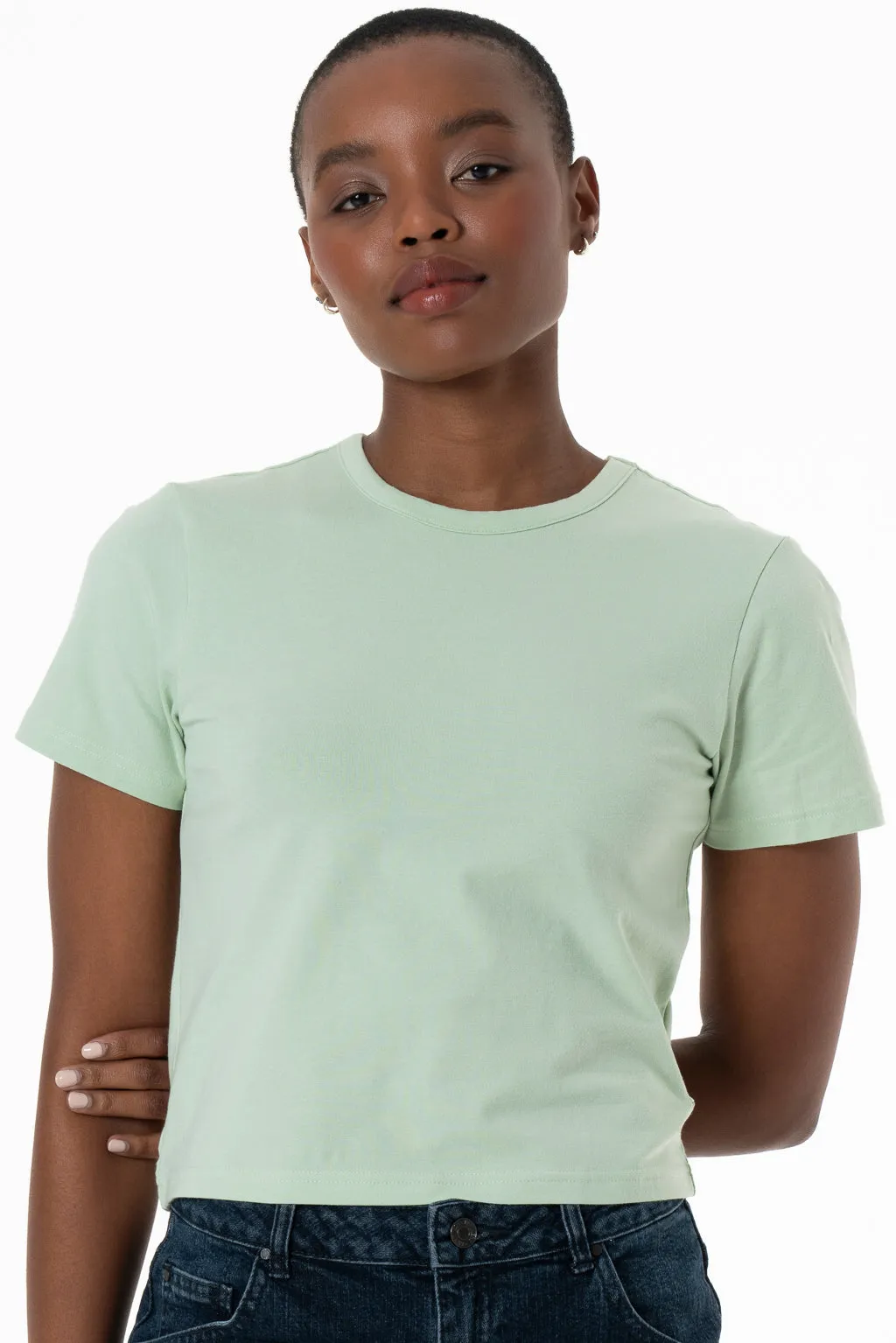 Fitted T-Shirt _ 143360 _ Sage sold by Refinery