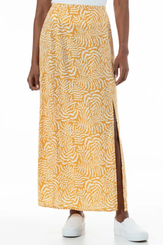 Maxi Slip Skirt _ 152026 _ Ochre sold by Refinery