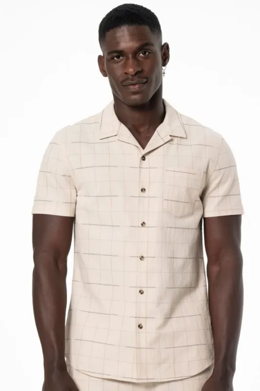 Textured Shirt _ 140184 _ Cement sold by Refinery