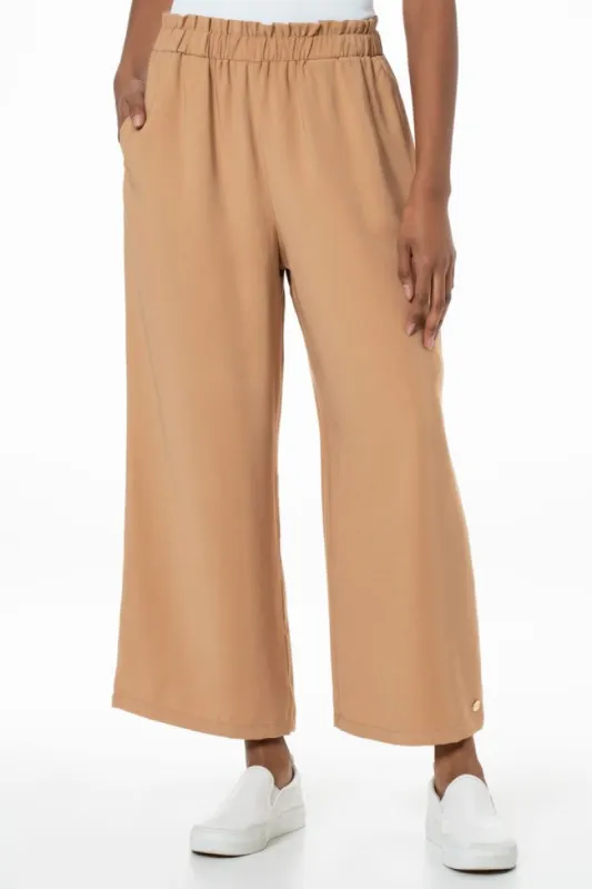 Wide Leg Culotte _ 141730 _ Tan sold by Refinery