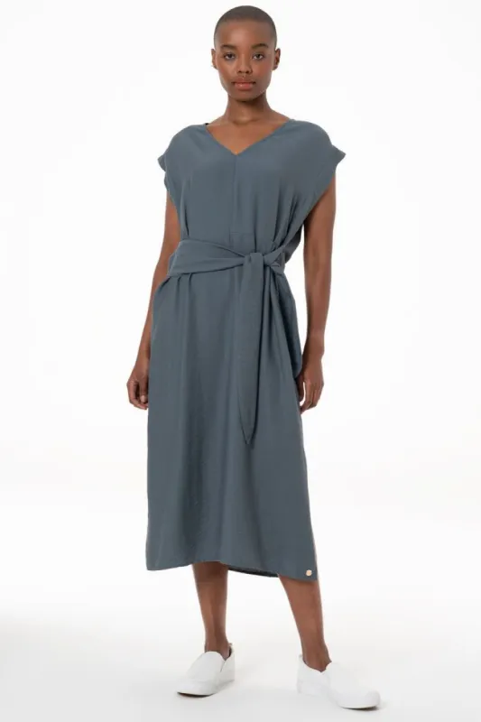 Midi Dress _ 138764 _ Charcoal sold by Refinery