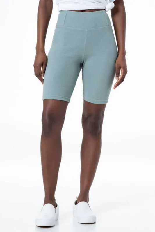 Ribbed Cycle Shorts _ 135724 _ Green sold by Refinery