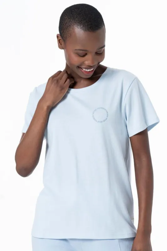 Statement T-Shirt _ 136164 _ Light Blue sold by Refinery