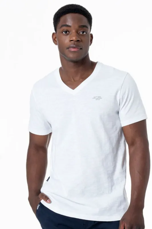 V-Neck T-Shirt _ 137175 _ White sold by Refinery
