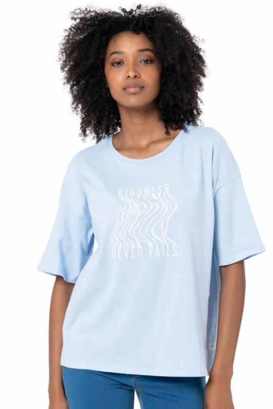 Boyfriend Statement T-Shirt _ 134662 _ Blue sold by Refinery