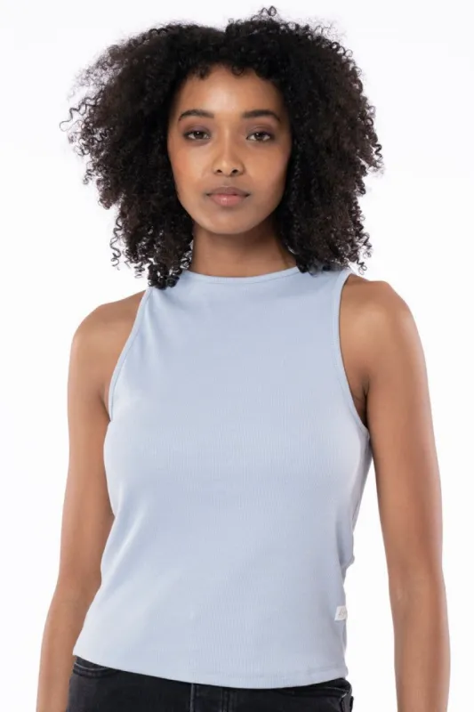 Hi-Neck Top _ 132651 _ Blue sold by Refinery