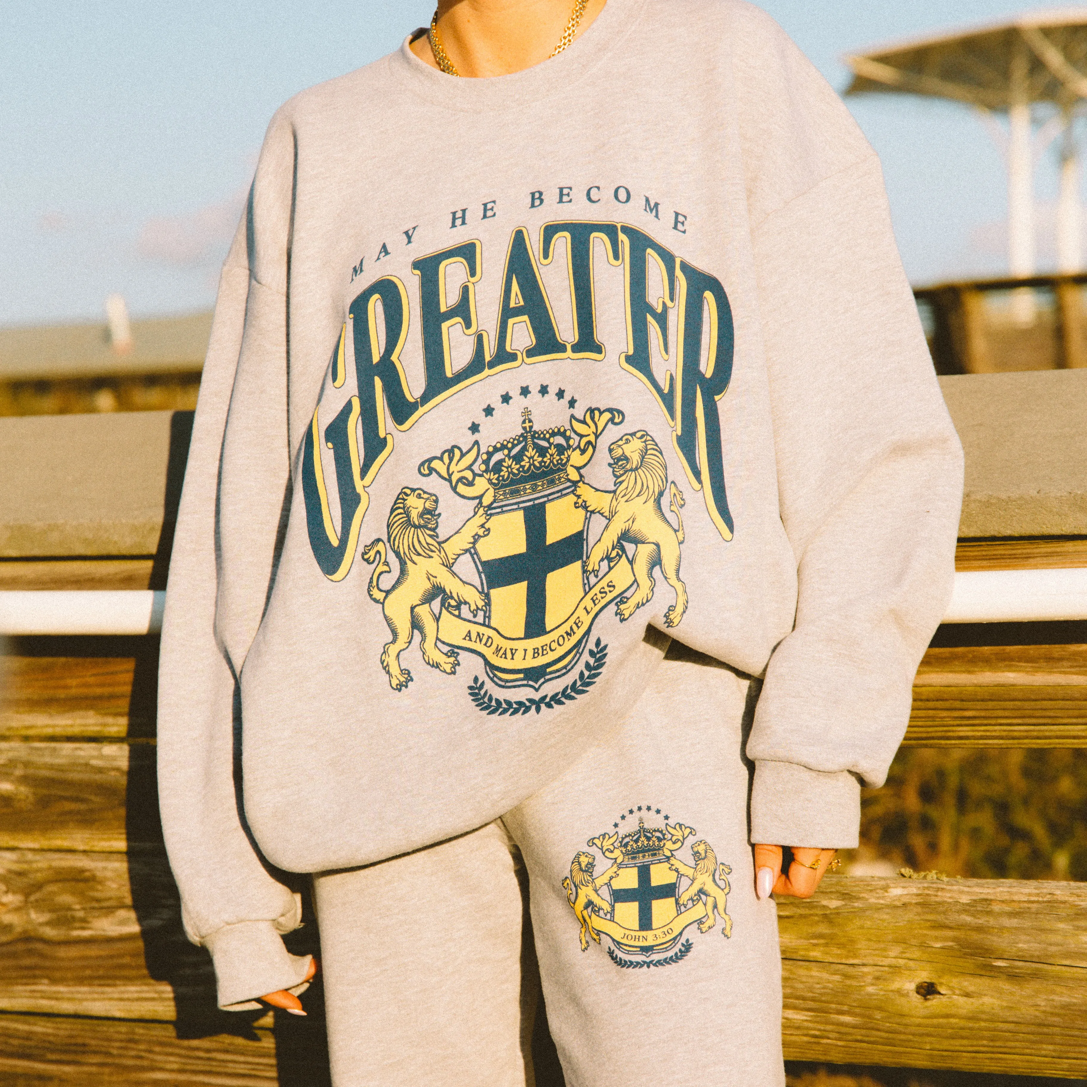 "JOHN 3:30" PREMIUM FLEECE PANTS sold by He Would Love First product image thumbnail 3