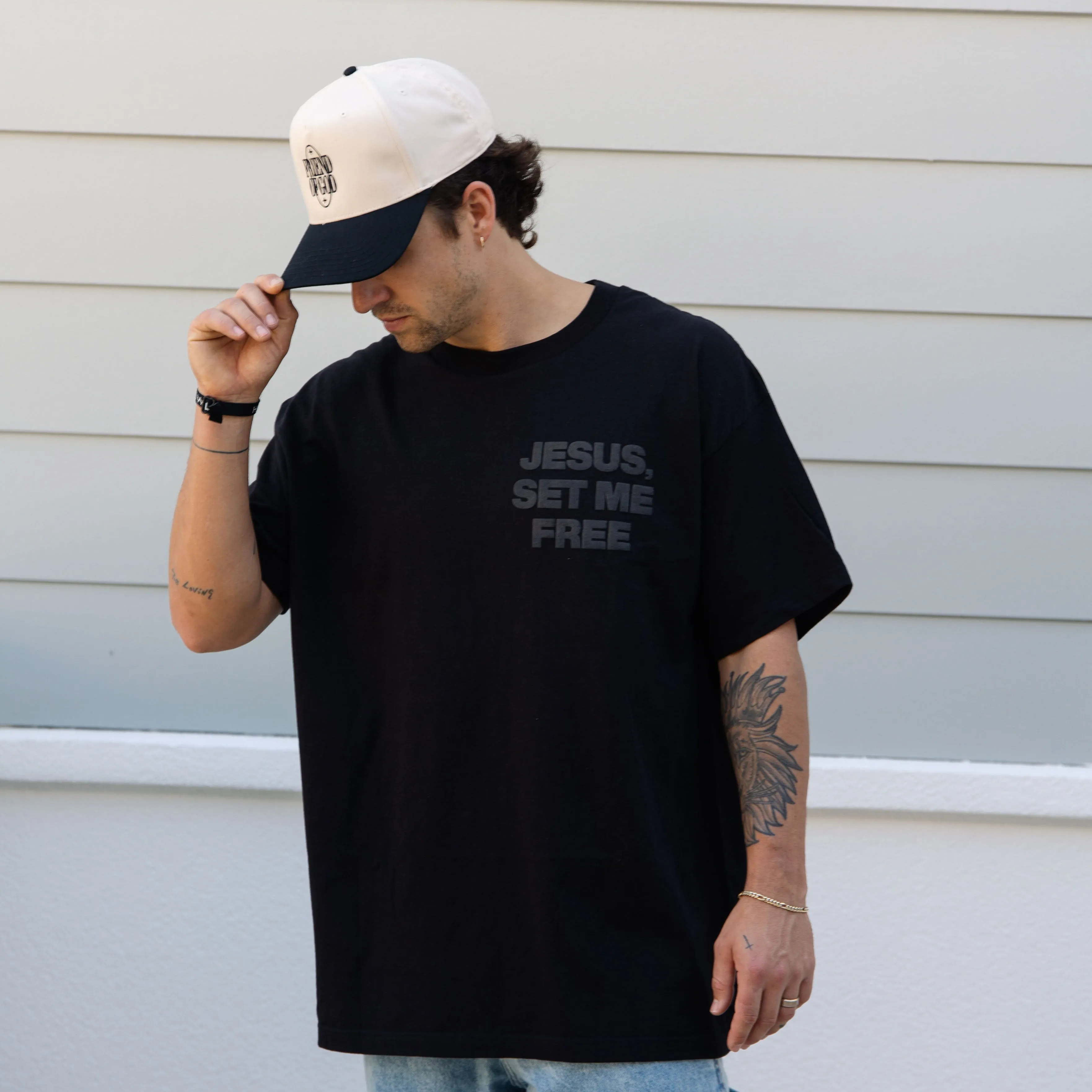 NEW! | "JESUS SET ME FREE" PUFF PRINT TEE sold by He Would Love First product image thumbnail 4