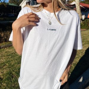 NEW! | "I <3 JESUS" EMBROIDERED COMFORT COLOR TEE | WHITE sold by He Would Love First