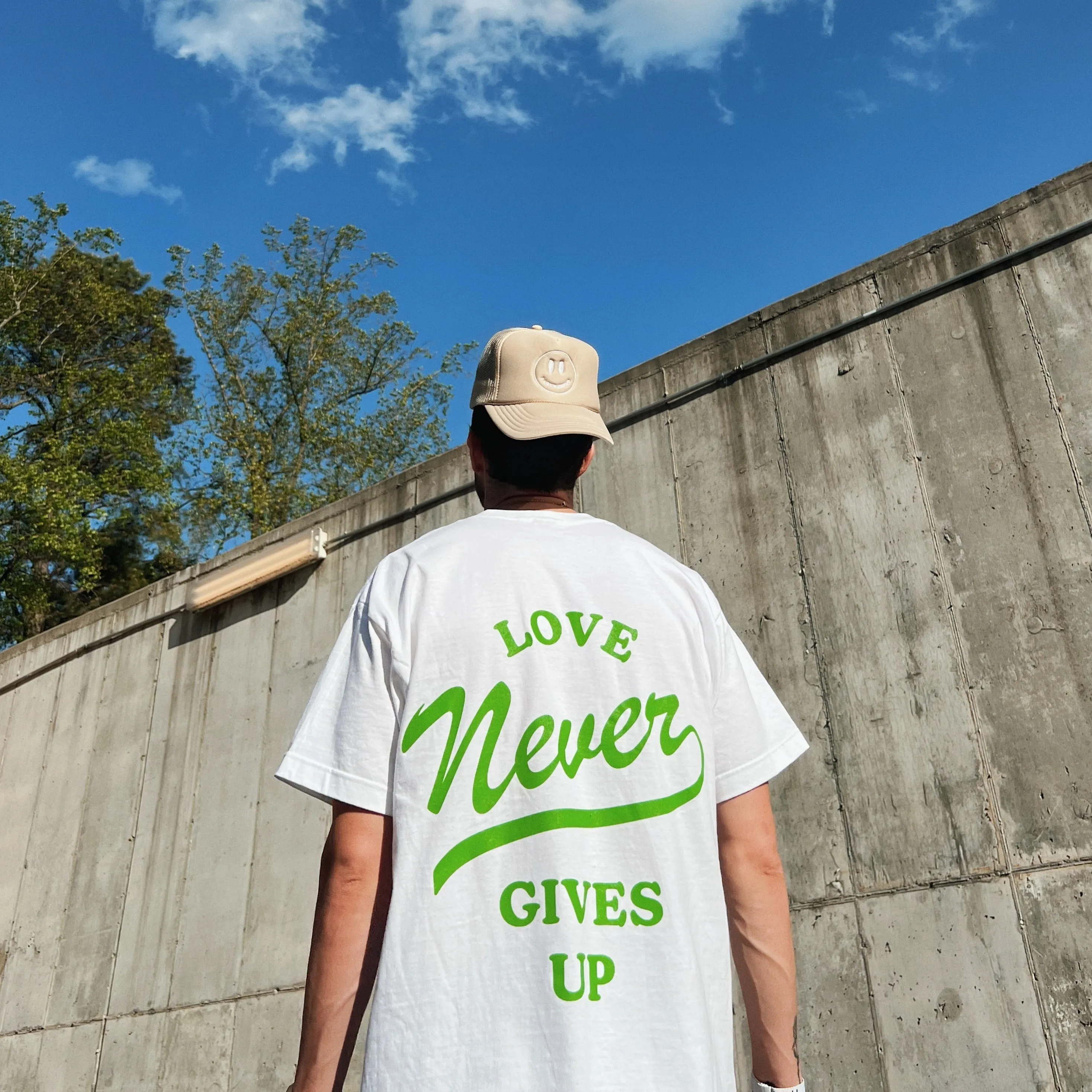 RESTOCK! | "LOVE NEVER GIVES UP" TEE | WHITE sold by He Would Love First product image thumbnail 3