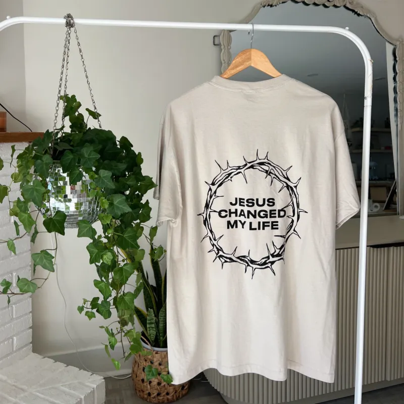 NEW! | "JESUS CHANGED MY LIFE" TEE | SAND sold by He Would Love First