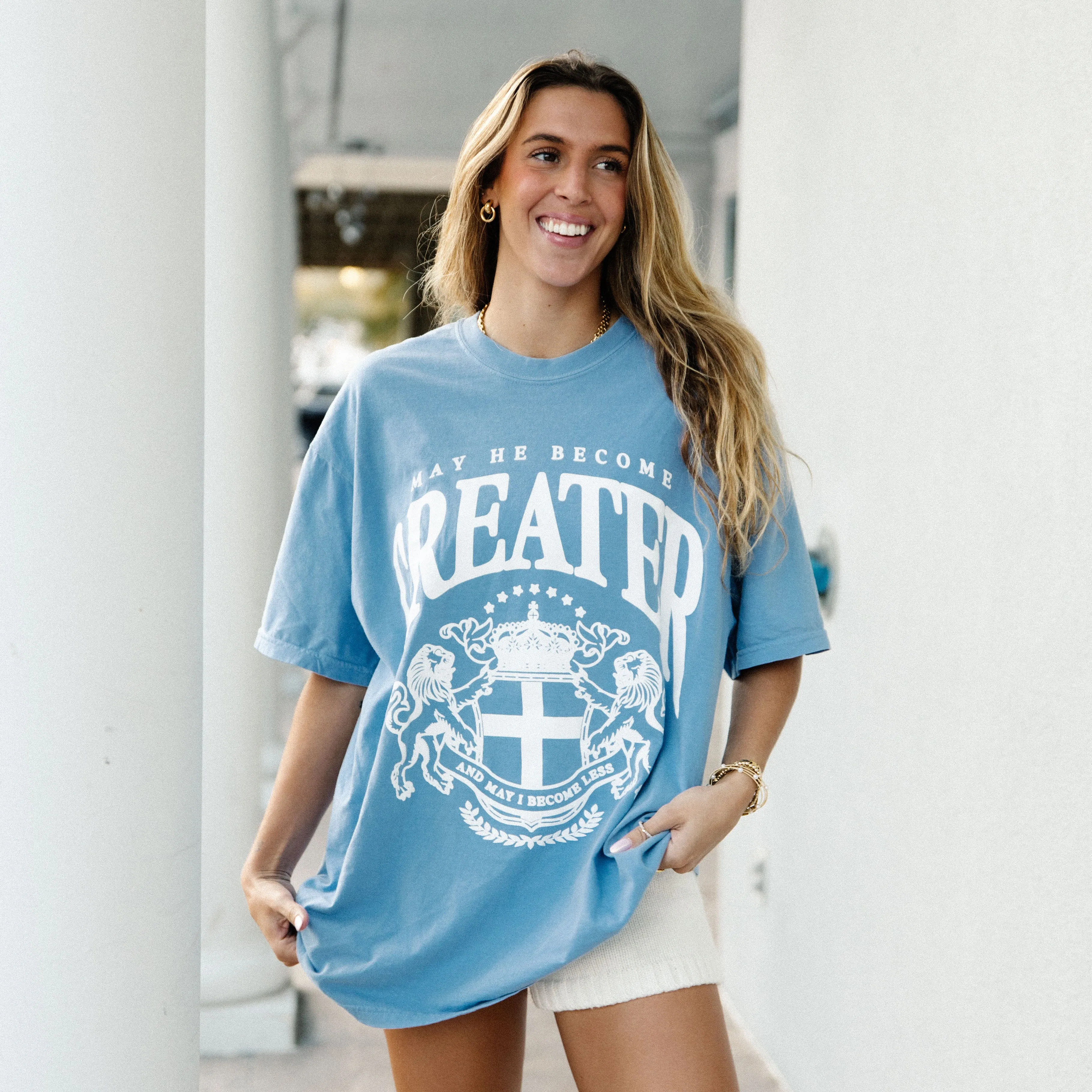 "GREATER" UNIVERSITY PREMIUM COMFORT COLOR TEE sold by He Would Love First product image thumbnail 5