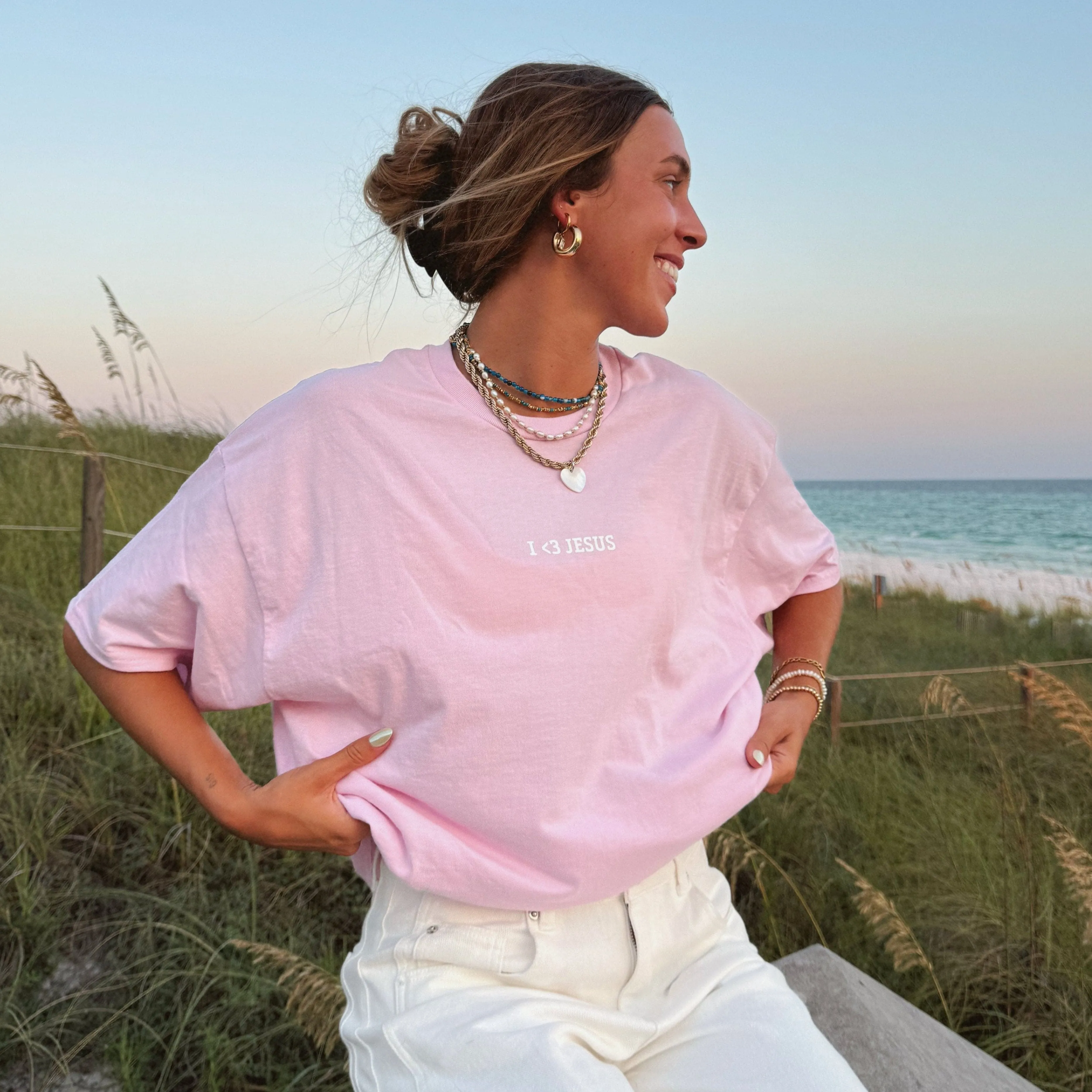 RESTOCK! | "I <3 JESUS" TEE | PINK sold by He Would Love First