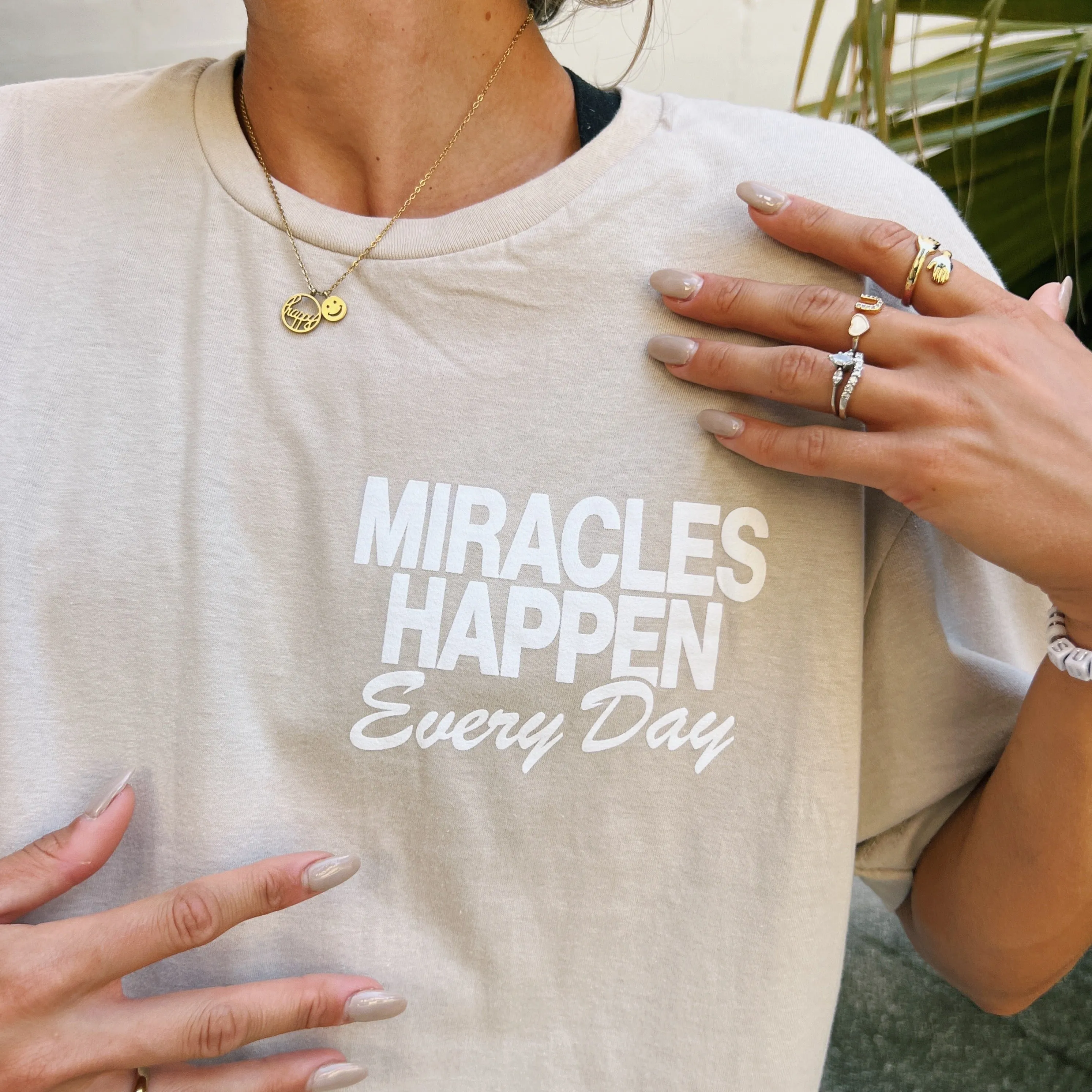 NEW! | "MIRACLES" TEE | SAND sold by He Would Love First product image thumbnail 2