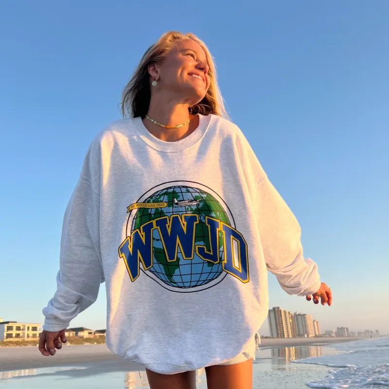 LIMITED STOCK! GLOBAL UNIVERSITY CREWNECK | ASH sold by He Would Love First