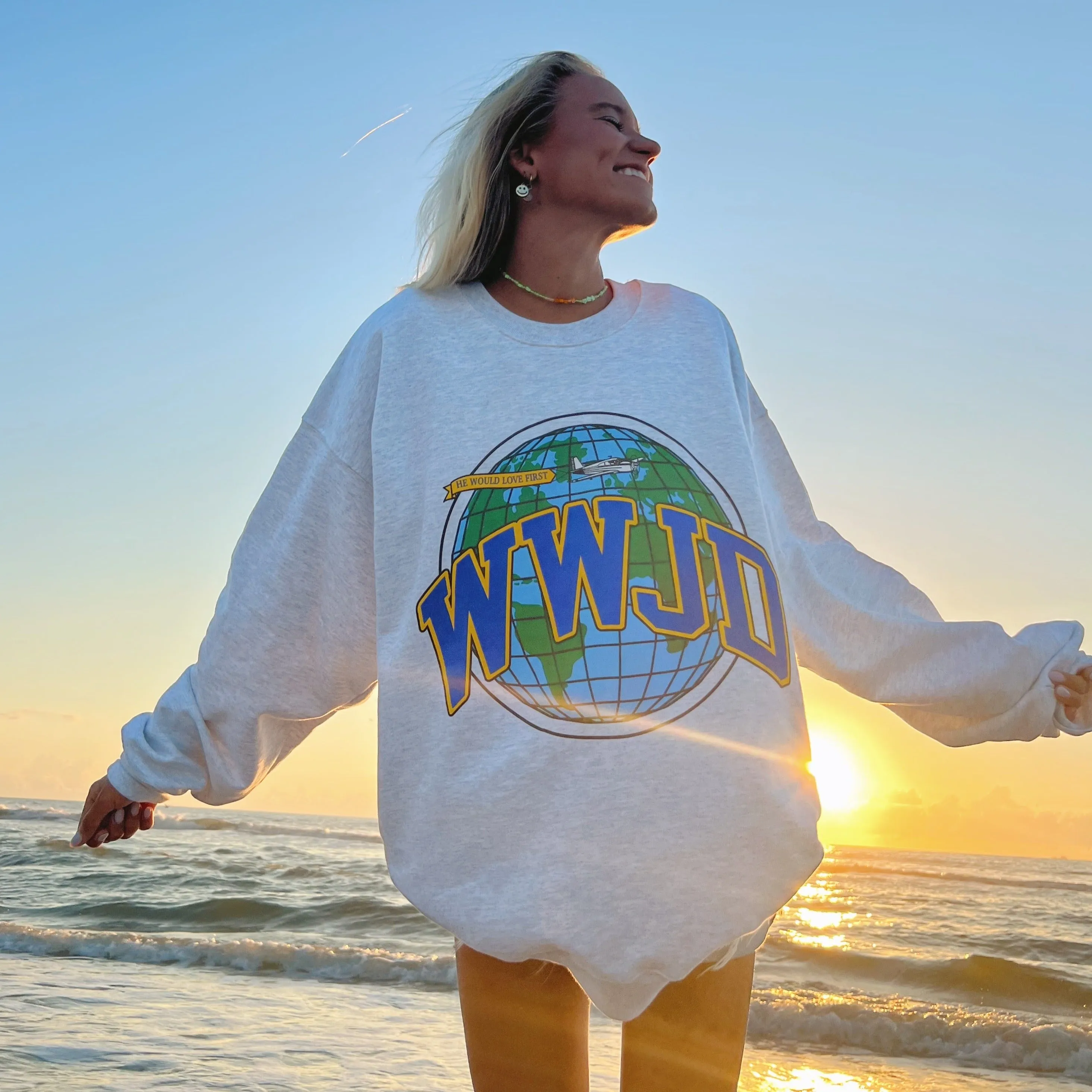 LIMITED STOCK! GLOBAL UNIVERSITY CREWNECK | ASH sold by He Would Love First product image thumbnail 5