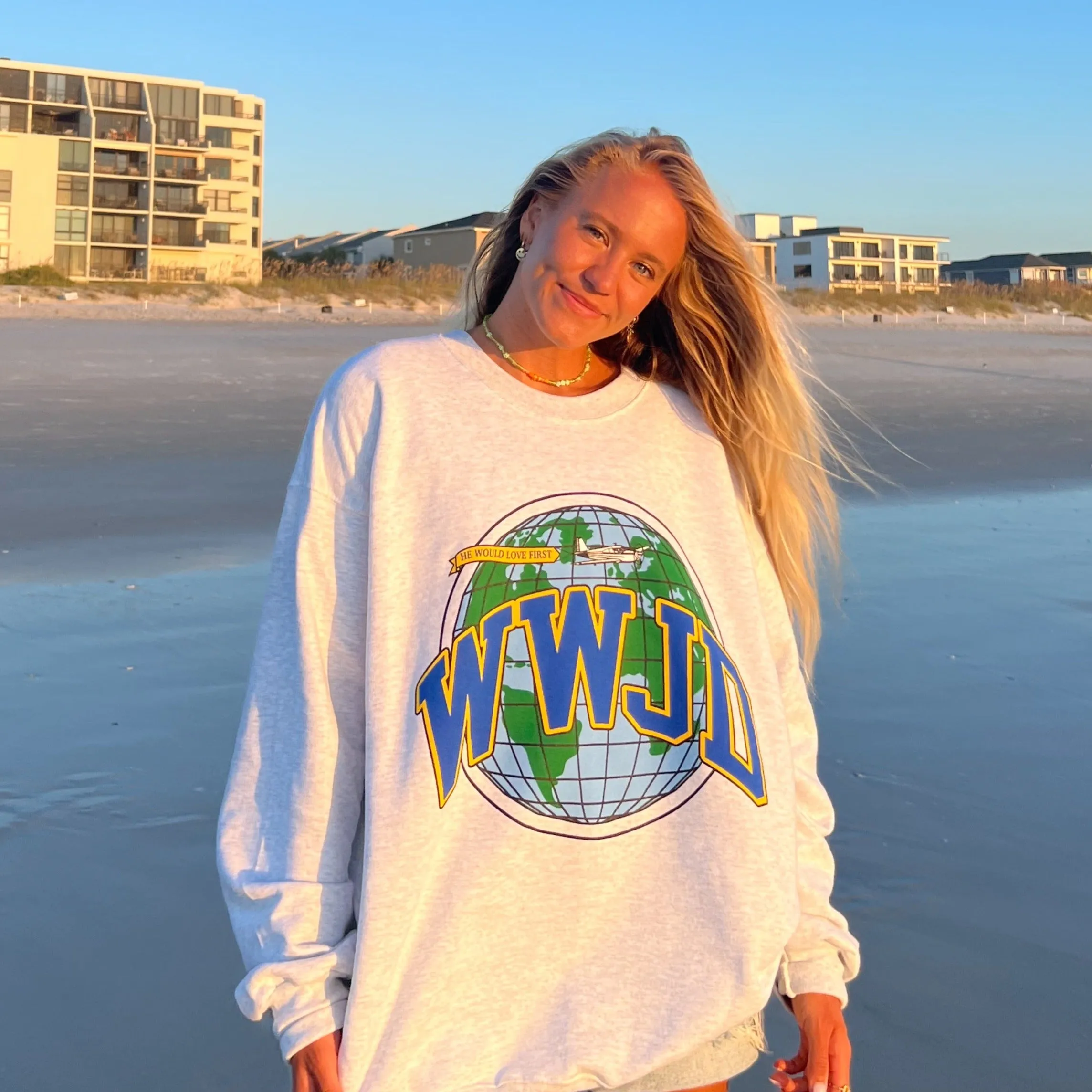 LIMITED STOCK! GLOBAL UNIVERSITY CREWNECK | ASH sold by He Would Love First product image thumbnail 2