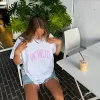 "UNIVERSITY" TEE | ASH / ORCHID sold by He Would Love First