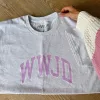 "UNIVERSITY" TEE | ASH / ORCHID sold by He Would Love First