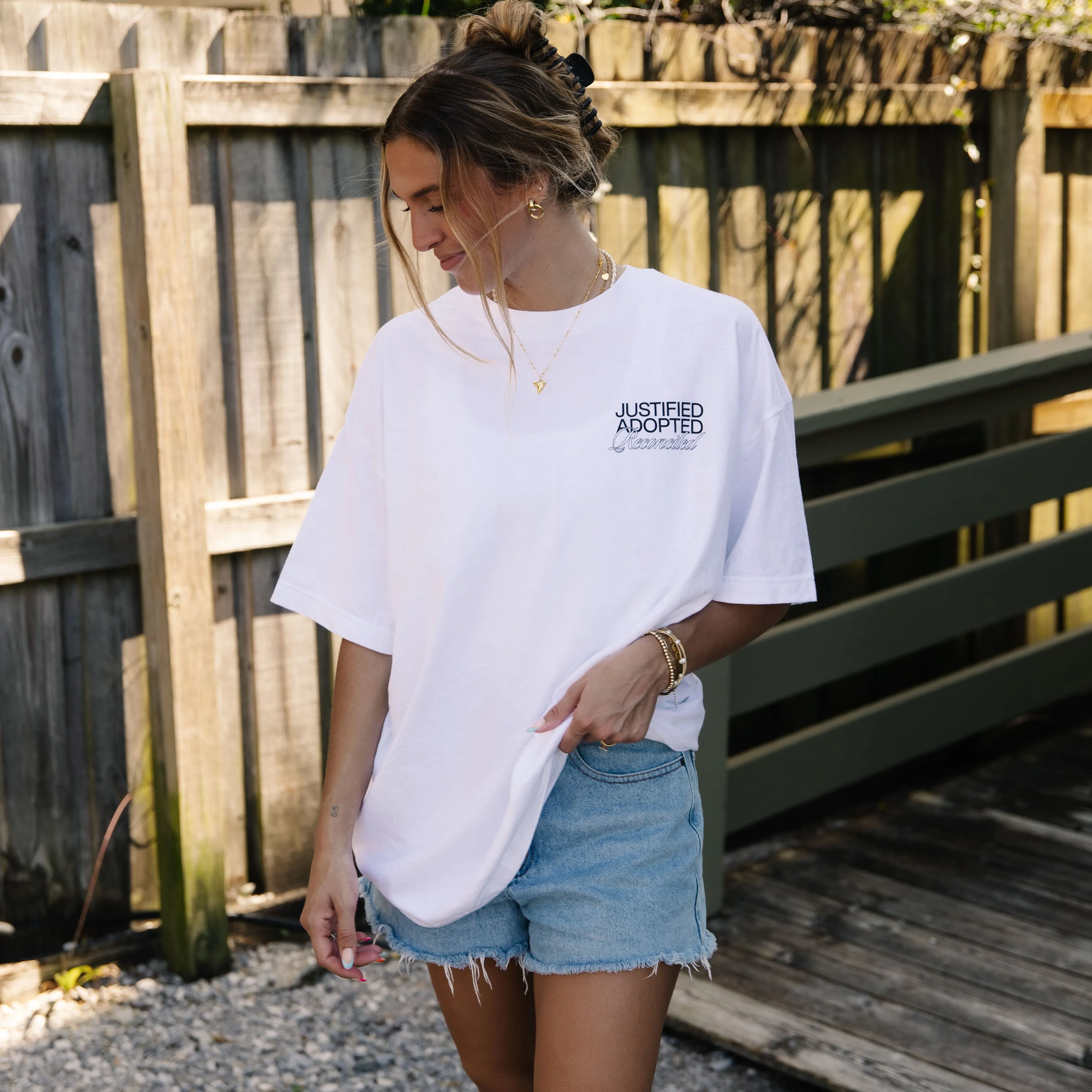 "JUSTIFIED" TEE sold by He Would Love First product image thumbnail 2