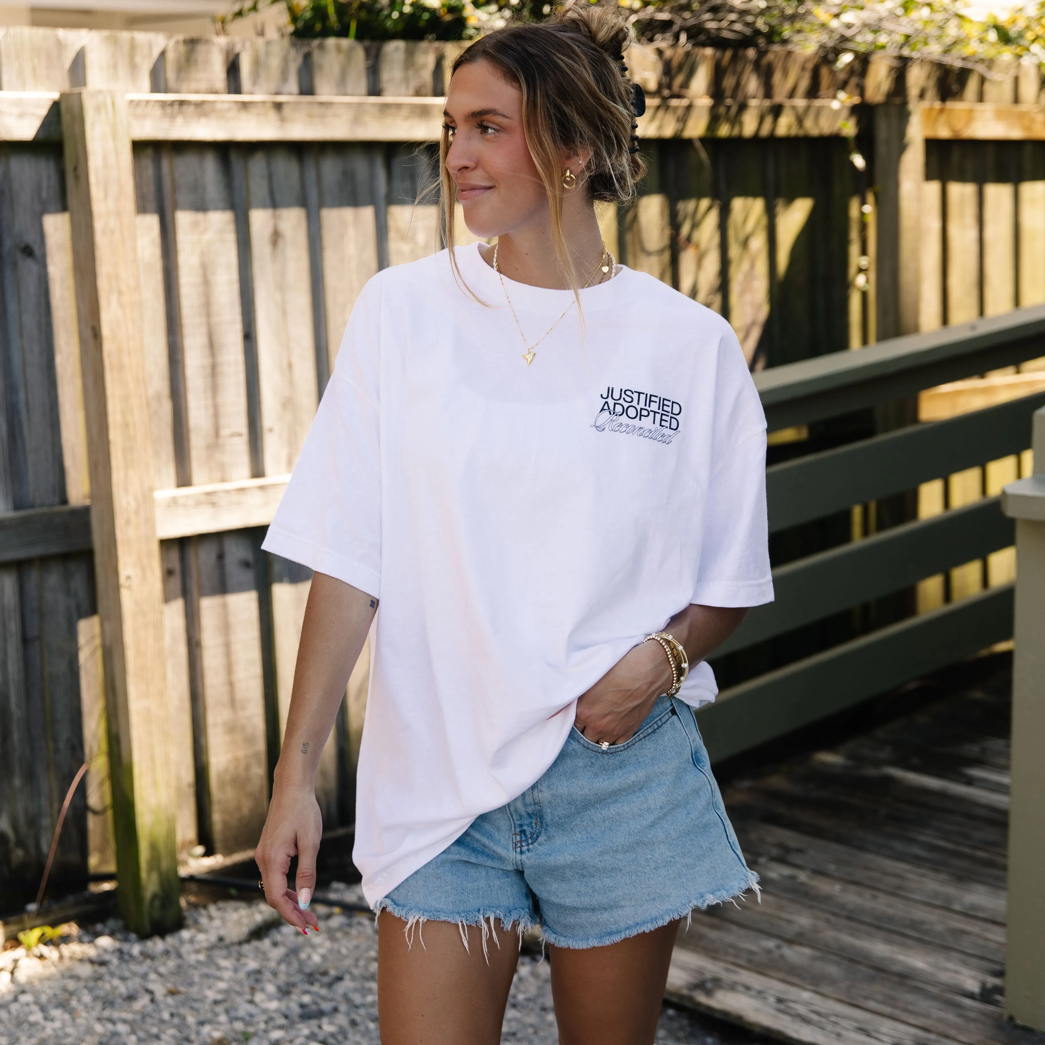 "JUSTIFIED" TEE sold by He Would Love First product image thumbnail 3