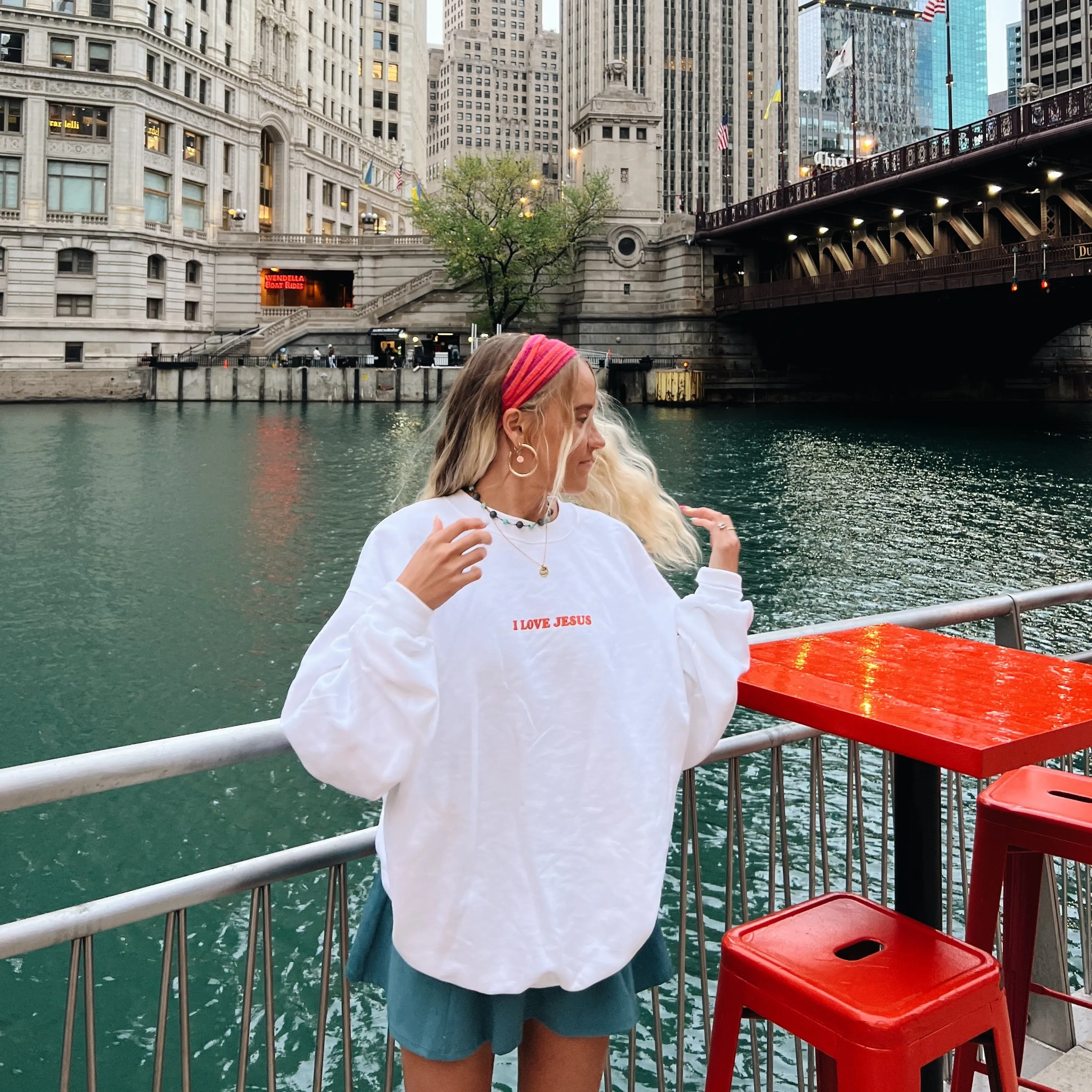 NEW! | PUFF PRINT | "I LOVE JESUS" | CREW sold by He Would Love First product image thumbnail 3