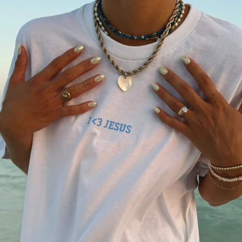 "I <3 JESUS" TEE | WHITE sold by He Would Love First