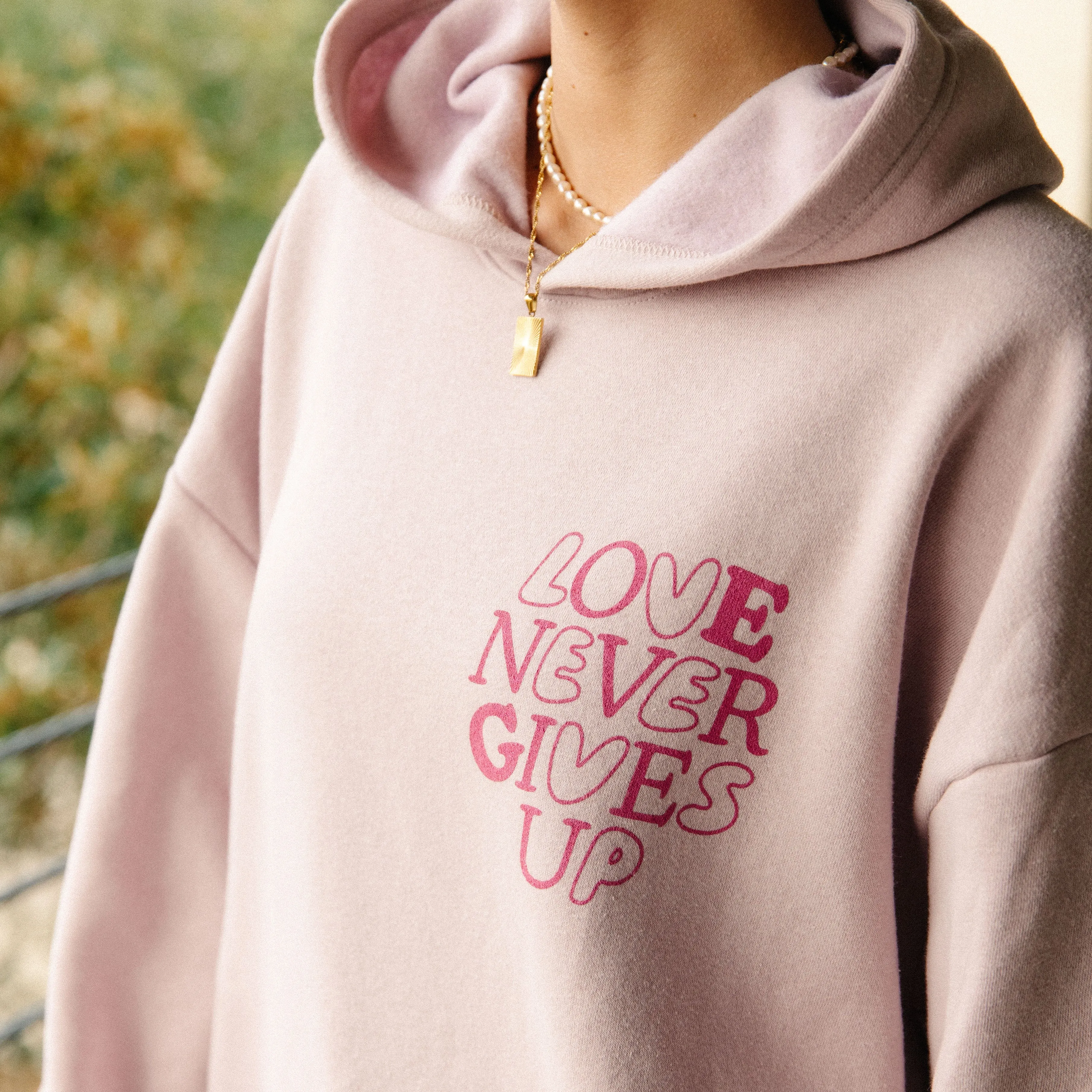 NEW! | "LOVE NEVER GIVES UP" PREMIUM HOODIE sold by He Would Love First product image thumbnail 4