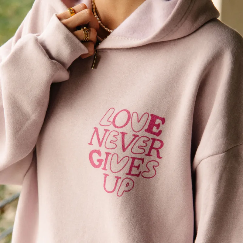 NEW! | "LOVE NEVER GIVES UP" PREMIUM HOODIE sold by He Would Love First