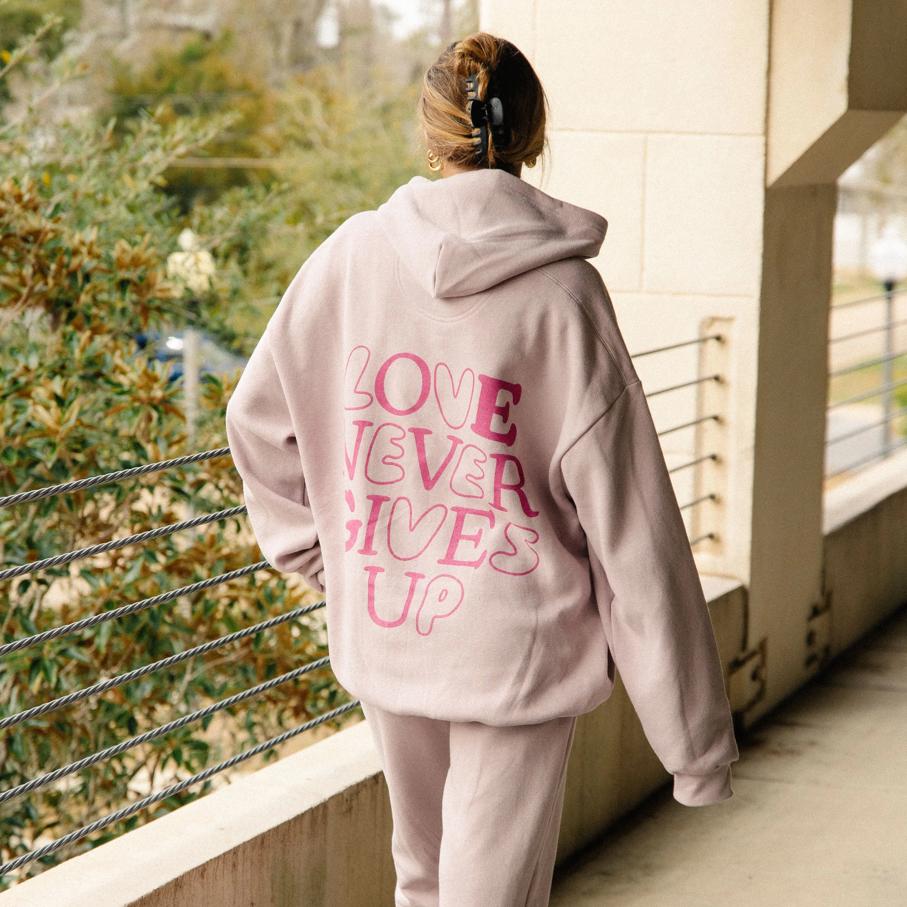 NEW! | "LOVE NEVER GIVES UP" PREMIUM HOODIE sold by He Would Love First product image thumbnail 3