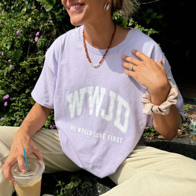 NEW! | "UNIVERSITY" TEE | ORCHID sold by He Would Love First
