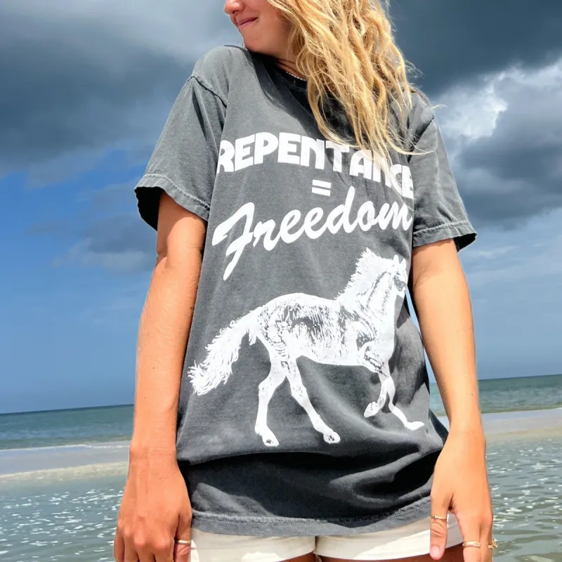 NEW! | "FREEDOM" PREMIUM COMFORT COLOR TEE | PEPPER sold by He Would Love First