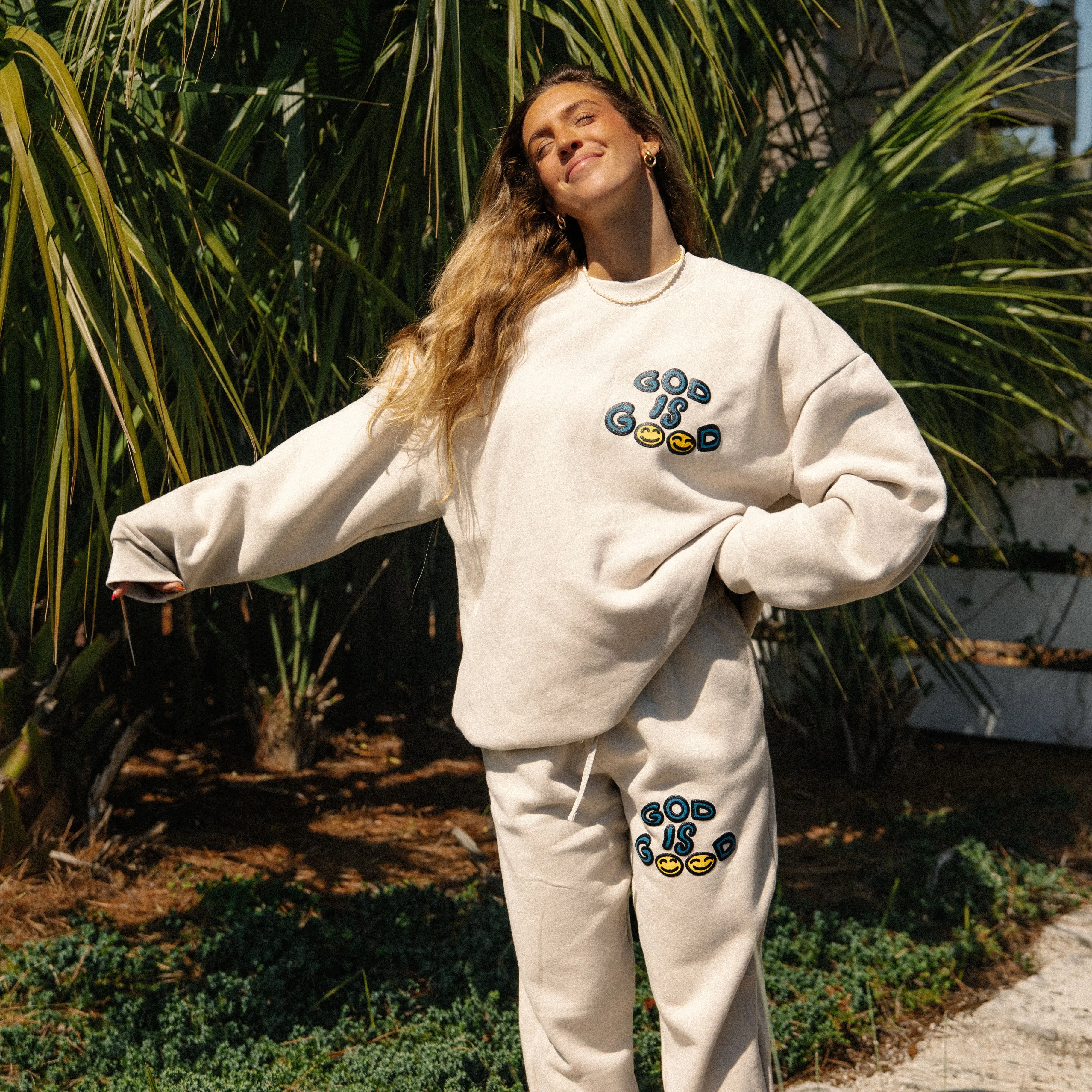 PUFF PRINT "GOD IS GOOD" PREMIUM CREWNECK sold by He Would Love First product image thumbnail 4