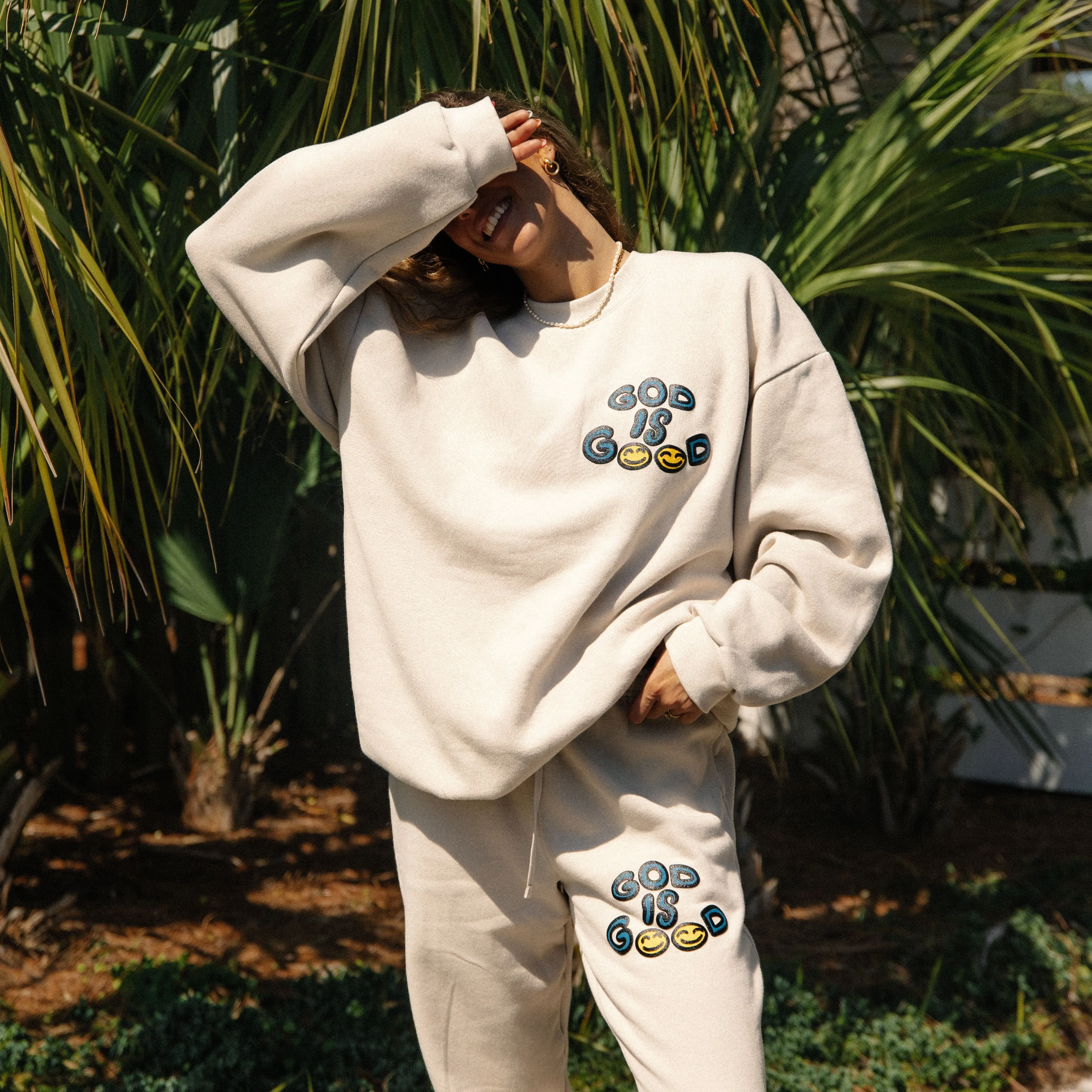 PUFF PRINT "GOD IS GOOD" PREMIUM CREWNECK sold by He Would Love First product image thumbnail 5