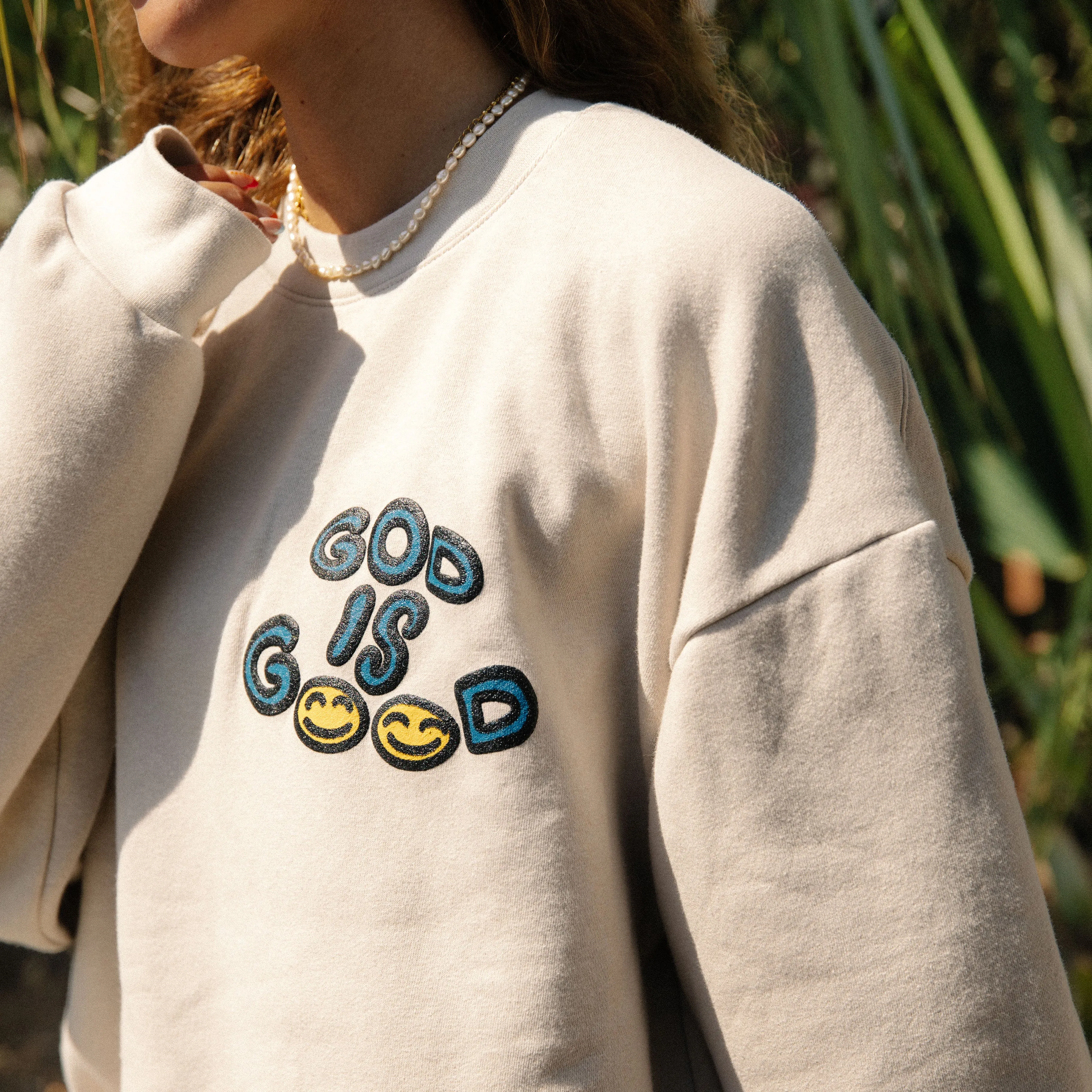 PUFF PRINT "GOD IS GOOD" PREMIUM CREWNECK sold by He Would Love First product image thumbnail 3