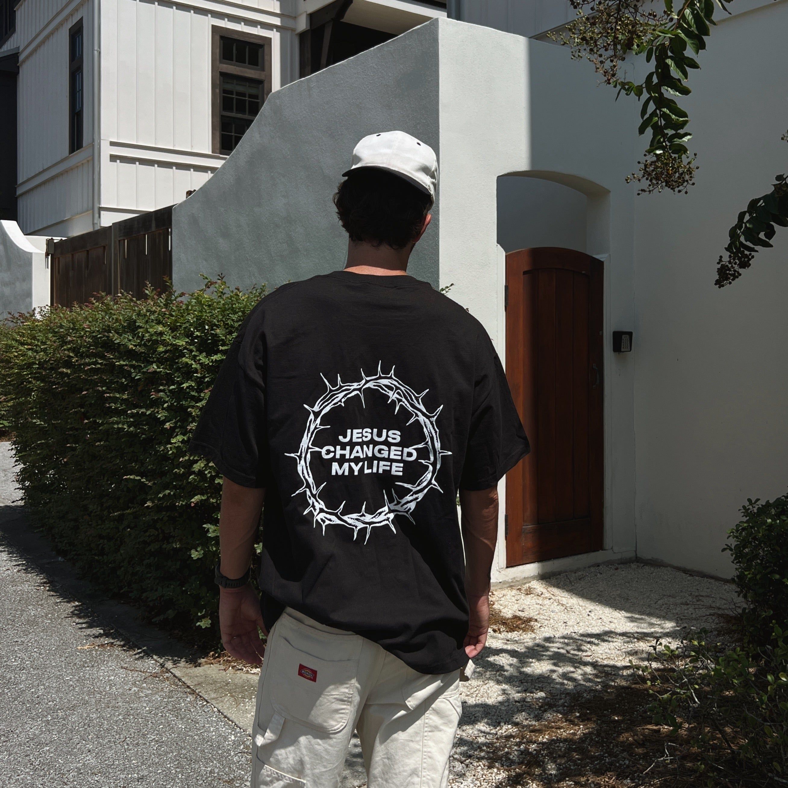 NEW! | "JESUS CHANGED MY LIFE" TEE | BLACK sold by He Would Love First product image thumbnail 3