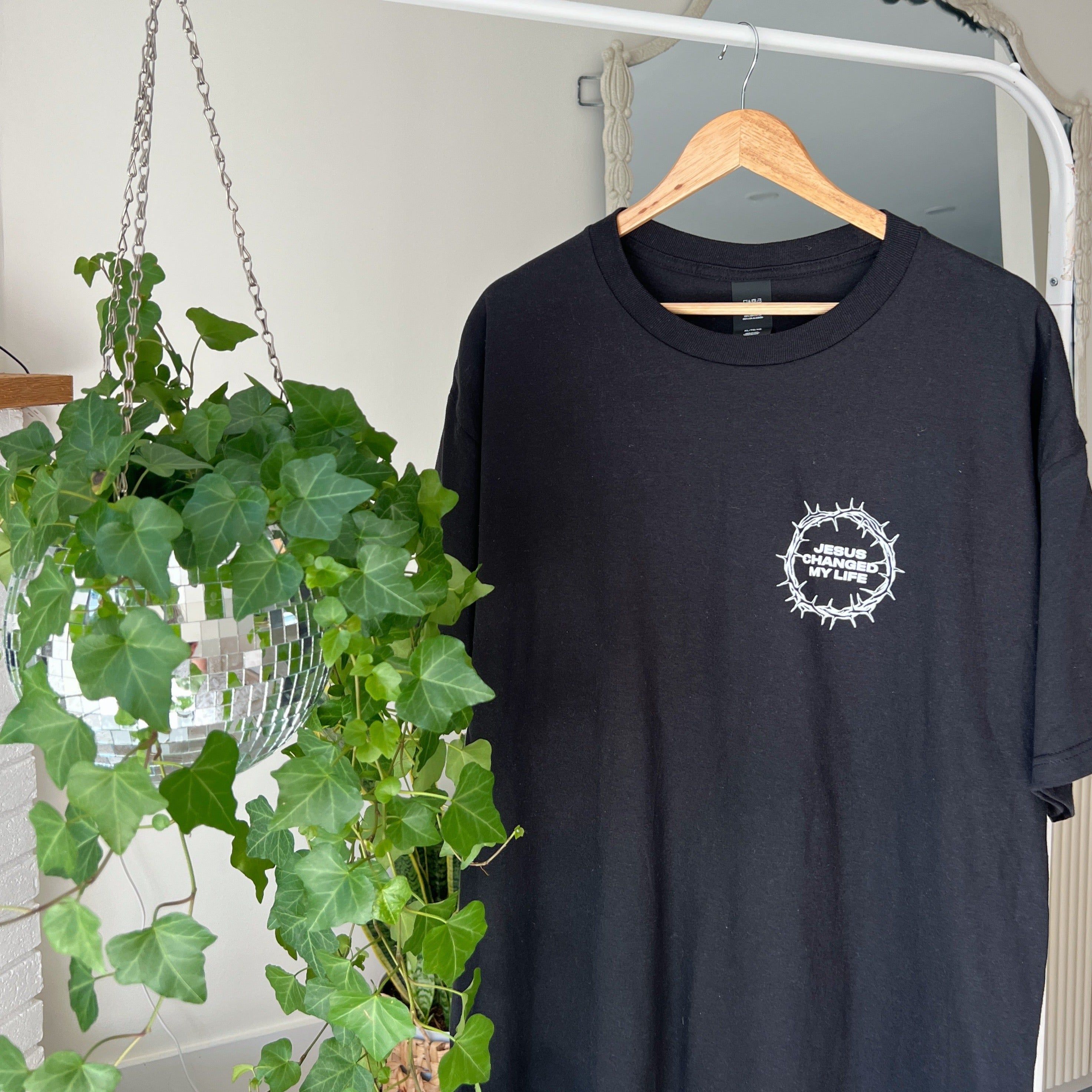 NEW! | "JESUS CHANGED MY LIFE" TEE | BLACK sold by He Would Love First product image thumbnail 4