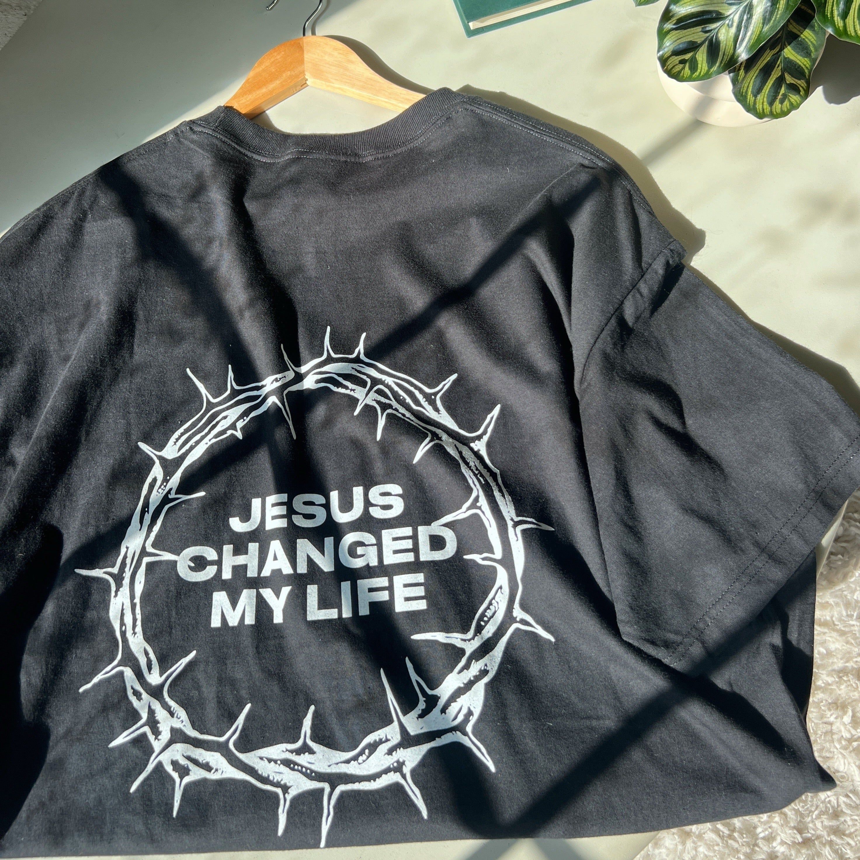 NEW! | "JESUS CHANGED MY LIFE" TEE | BLACK sold by He Would Love First product image thumbnail 5