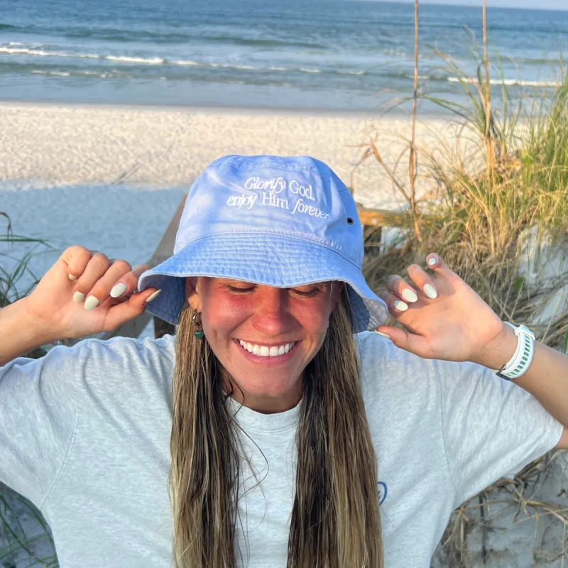 NEW! "GLORIFY GOD" BUCKET HAT | CAROLINA BLUE sold by He Would Love First
