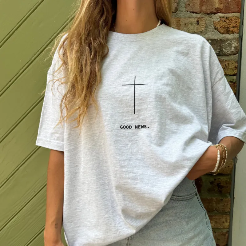 NEW! | "GOOD NEWS" TEE | ASH sold by He Would Love First
