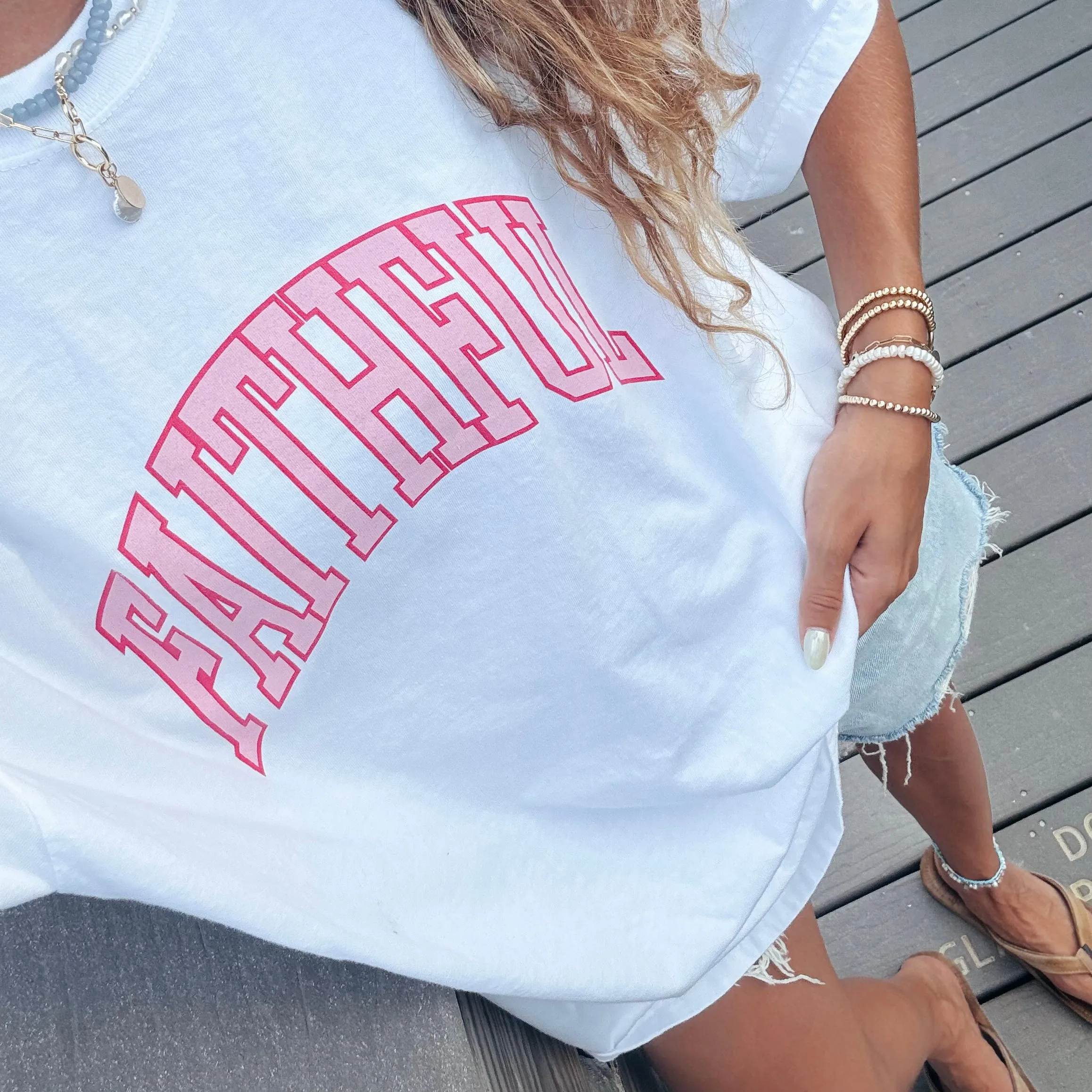 RESTOCK! "FAITHFUL" | PREMIUM COMFORT COLOR TEE sold by He Would Love First product image thumbnail 3