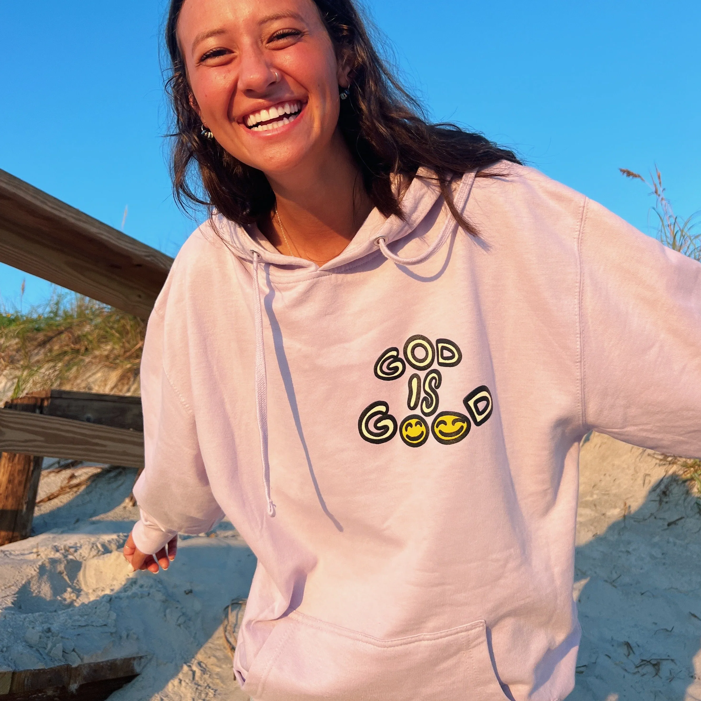 NEW! | PUFF PRINT "GOD IS GOOD" HOODIE | ORCHID sold by He Would Love First product image thumbnail 2