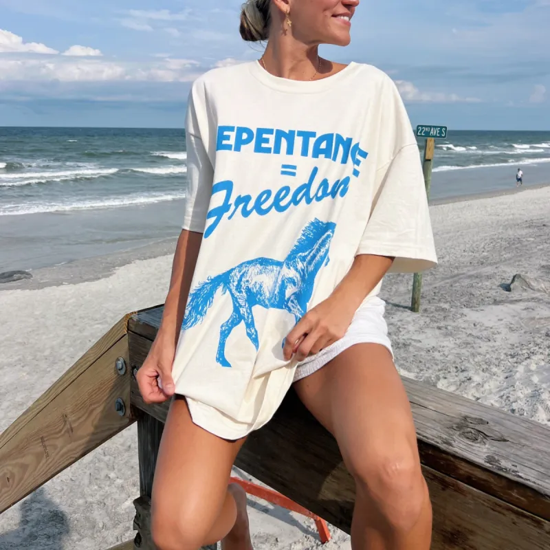 NEW! | "FREEDOM" TEE " | NATURAL sold by He Would Love First