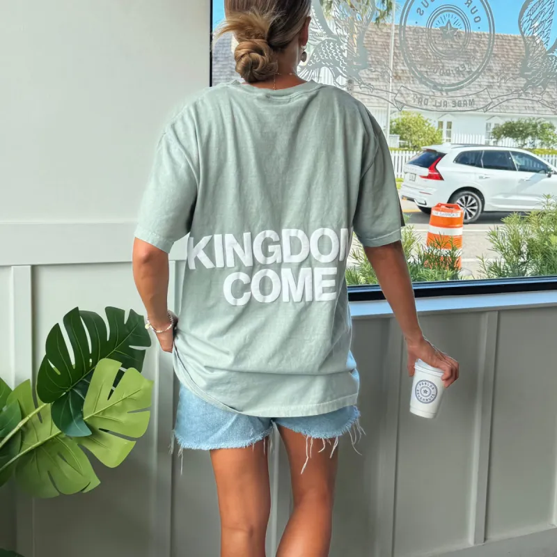 NEW! | "KINGDOM COME" PUFF PRINT COMFORT COLOR TEE | SAGE sold by He Would Love First