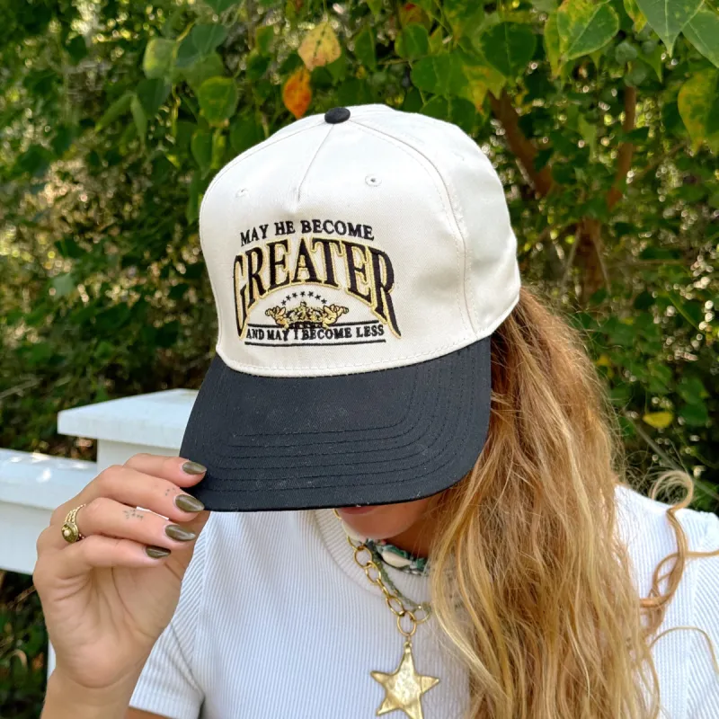 RESTOCK! "GREATER" UNIVERSITY PREMIUM HAT | BLACK/NATURAL sold by He Would Love First