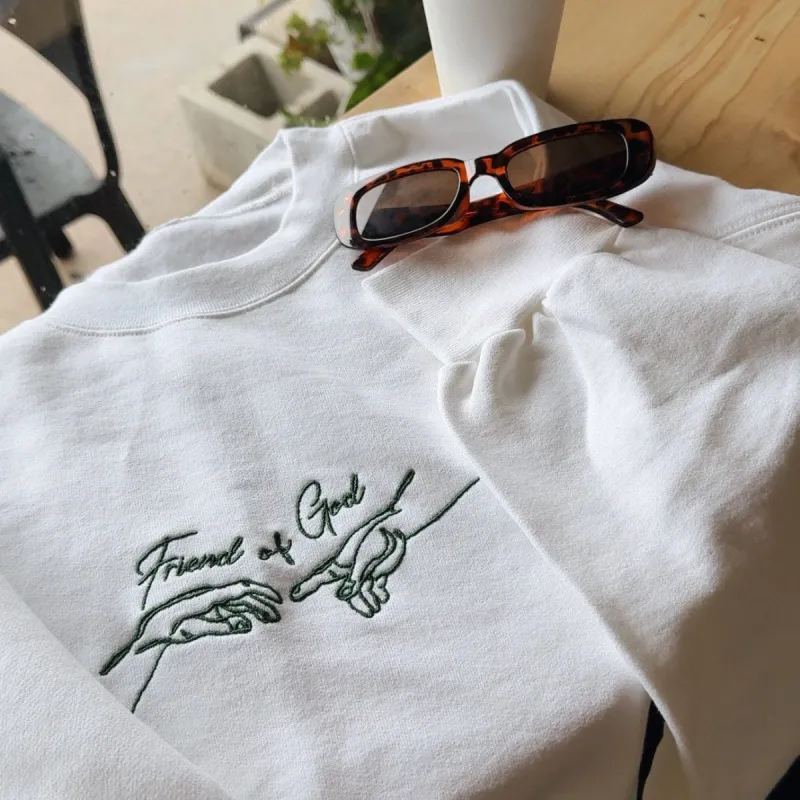 NEW! | "FRIEND OF GOD" | PREMIUM EMBROIDERED CREWNECK sold by He Would Love First