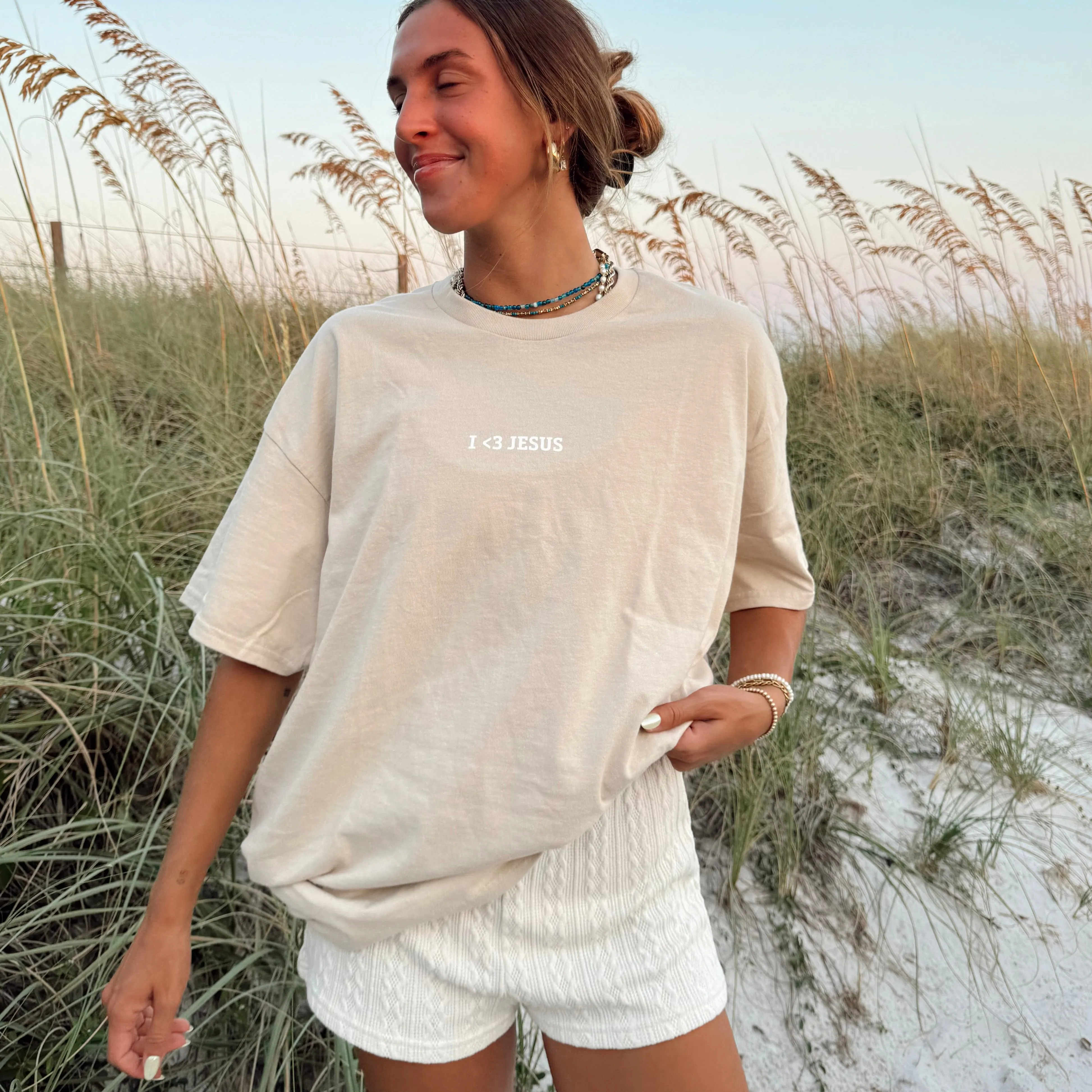 "I <3 JESUS" TEE | SAND sold by He Would Love First product image thumbnail 4