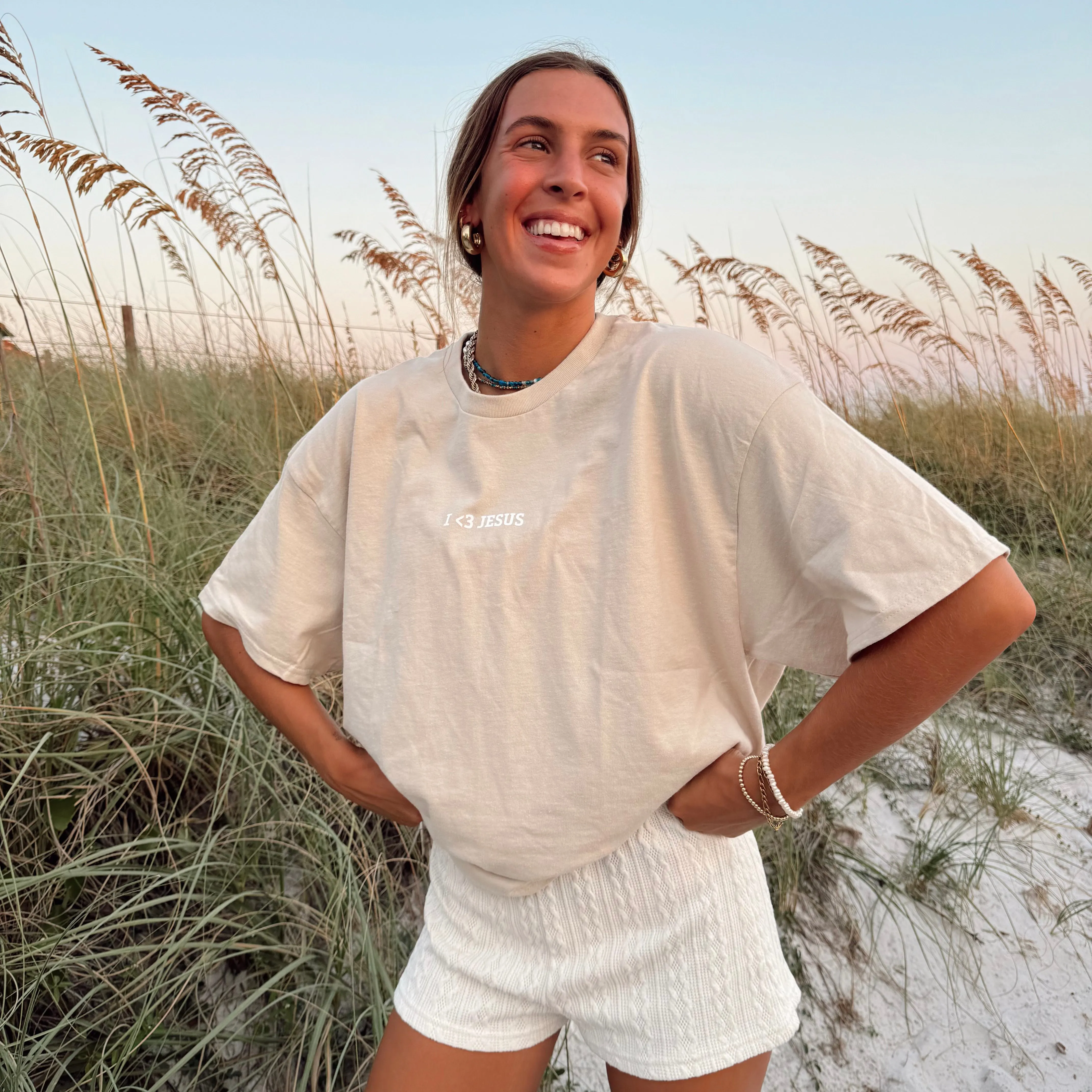 "I <3 JESUS" TEE | SAND sold by He Would Love First product image thumbnail 3